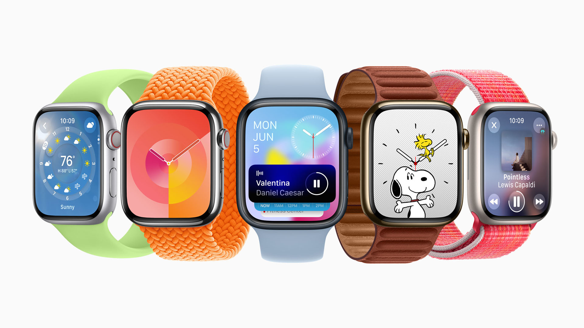 watchOS 10 推出重新設計的 app、智慧型堆疊、更多新錶面、自行車與健行功能，以及有助於心理健康的工具