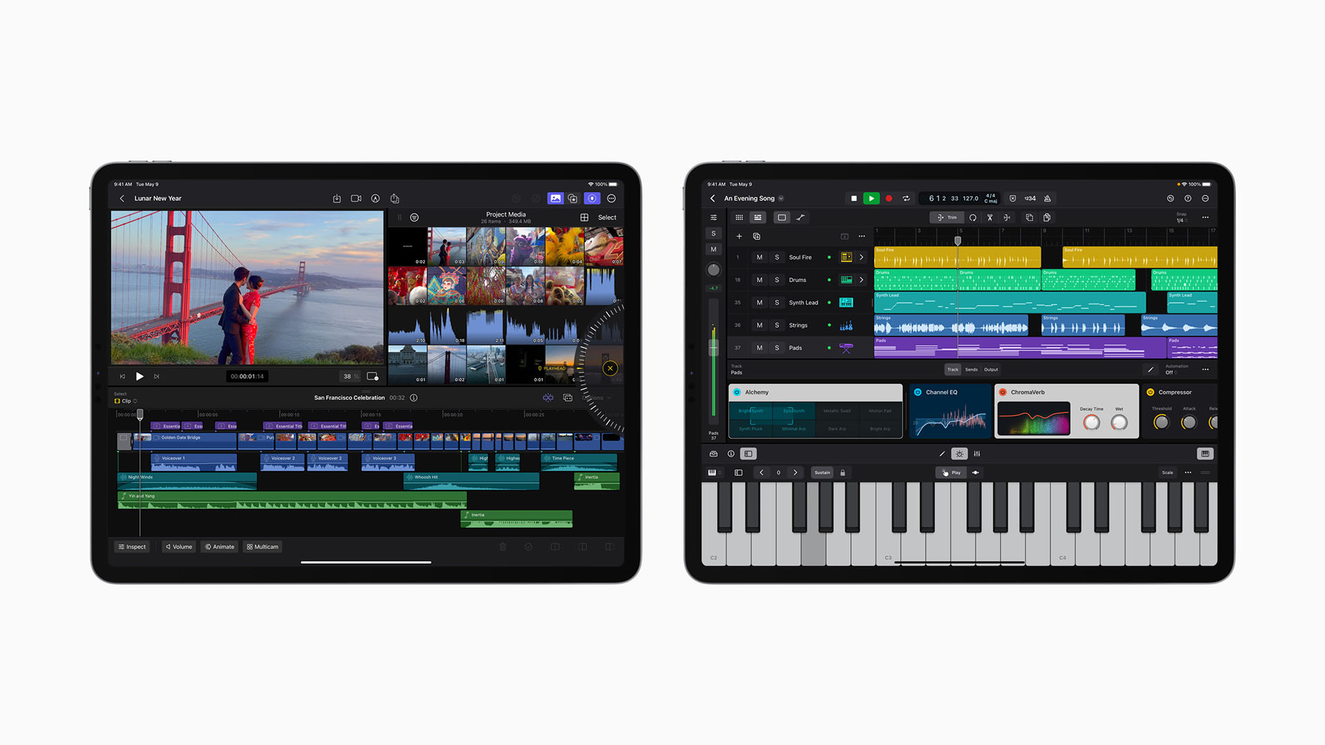 iPad 版 Final Cut Pro 與 Logic Pro 現已推出