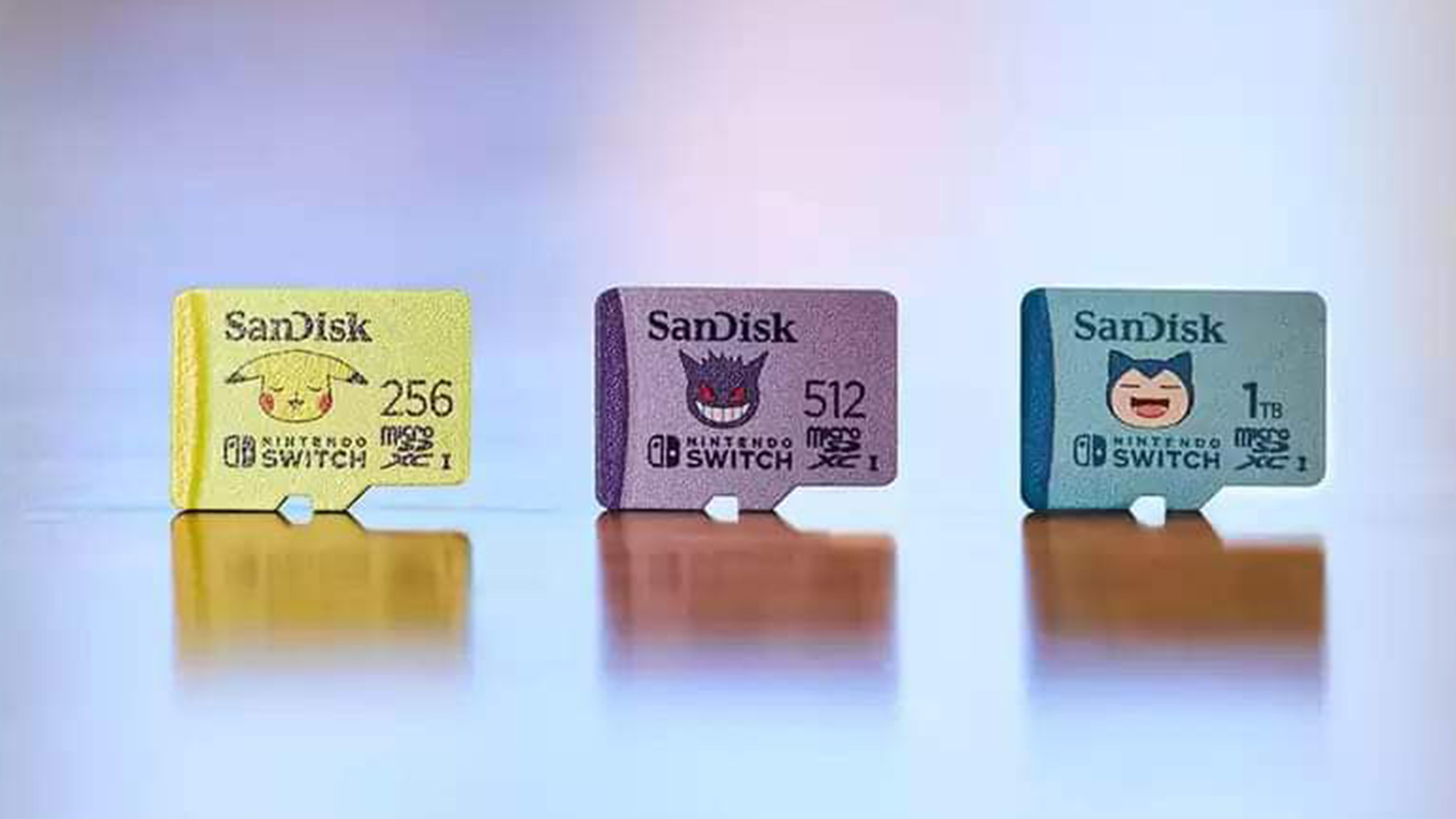 SanDisk 攜手任天堂推出《精靈寶可夢》聯名 microSD 記憶卡，提供皮卡丘、耿鬼、卡比獸三種卡面、最大容量 1TB