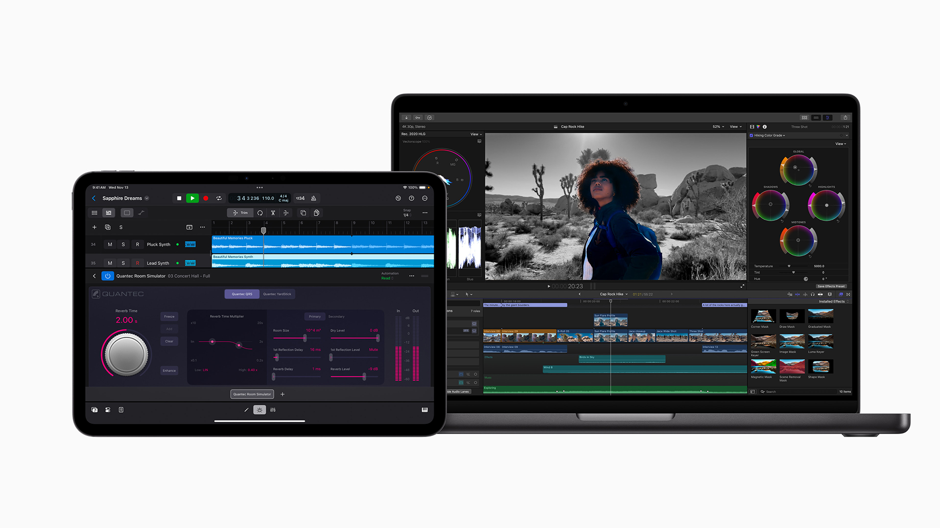 Mac、iPad 和 iPhone 版 Final Cut Pro 推出智慧新功能、省時工具和全新創作選項，還有空間影片編輯等應用