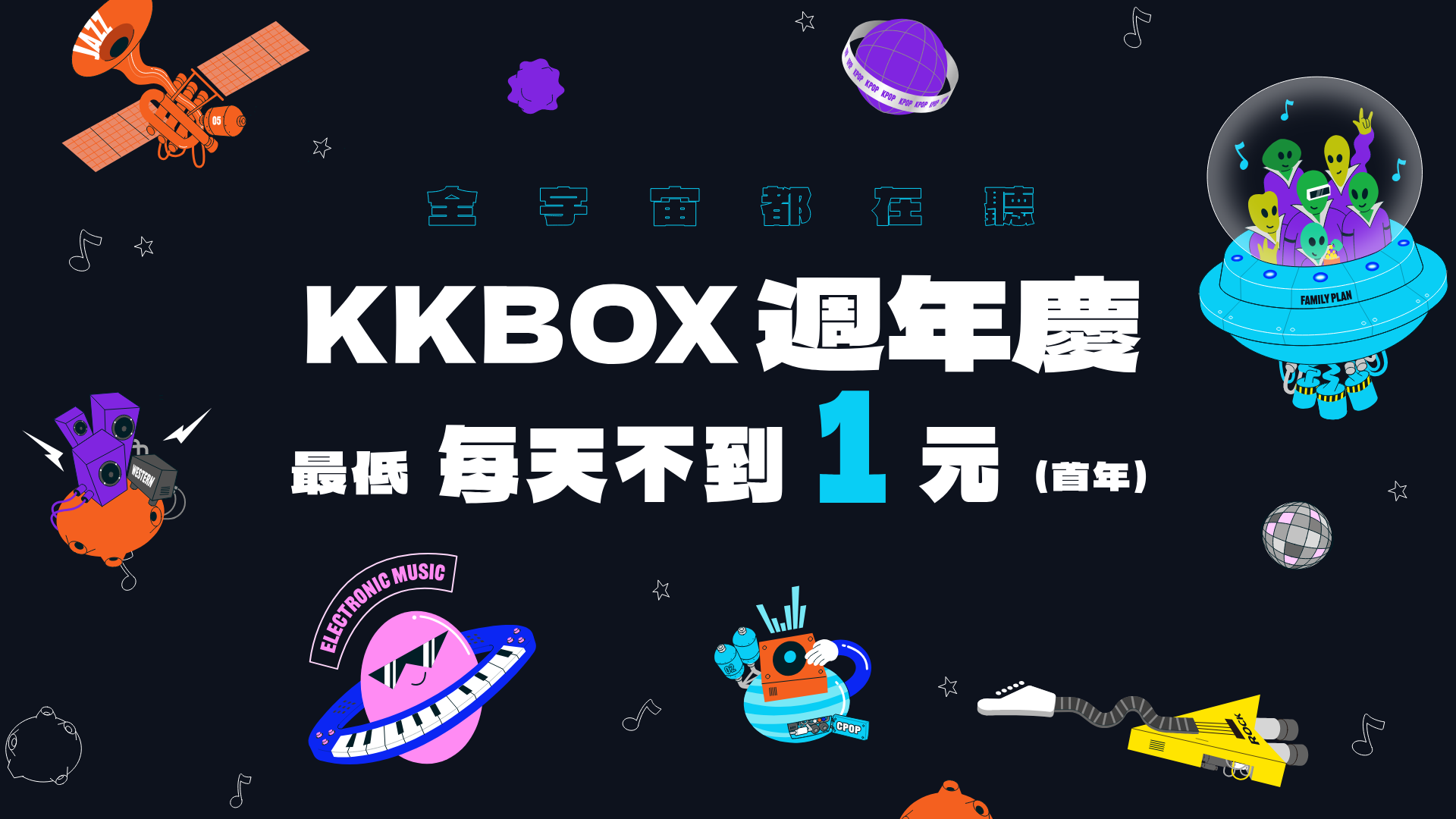 KKBOX 週年慶推出優惠方案，最低每日不到 1 元！KKBOX REWIND 2024 年度回顧體驗同步上線