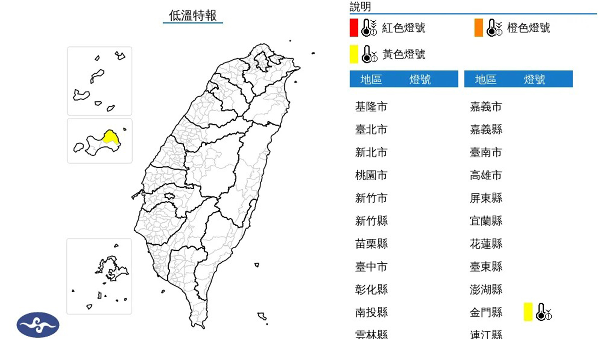 冷到爆！冬衣穿起來！週五溫度下探 10 度！金門縣低溫特報